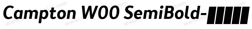Campton W00 SemiBold字体转换